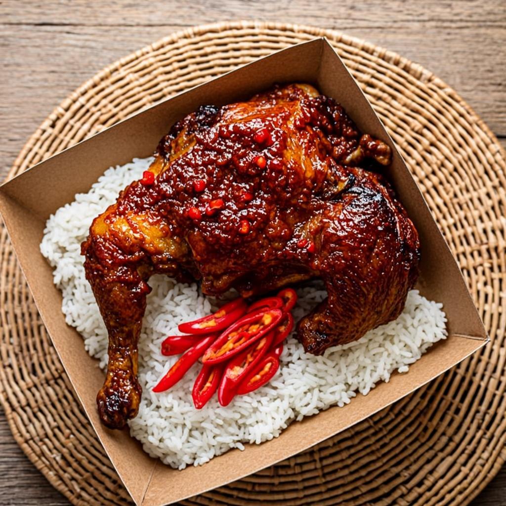 Nasi Box Ayam Geprek — menu andalan Dapur Dindi